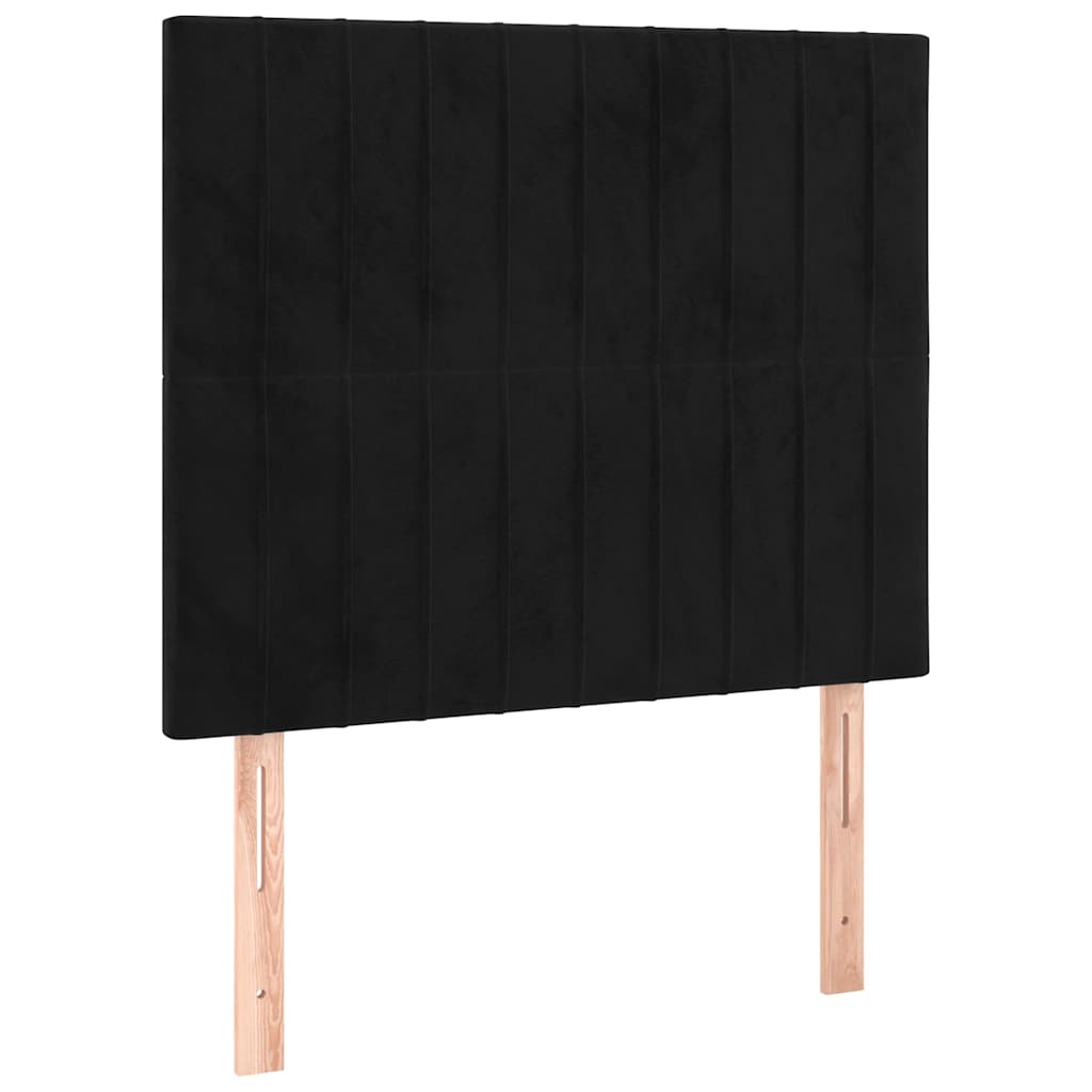 Box spring krevet s madracem crni 100x200 cm baršunasti