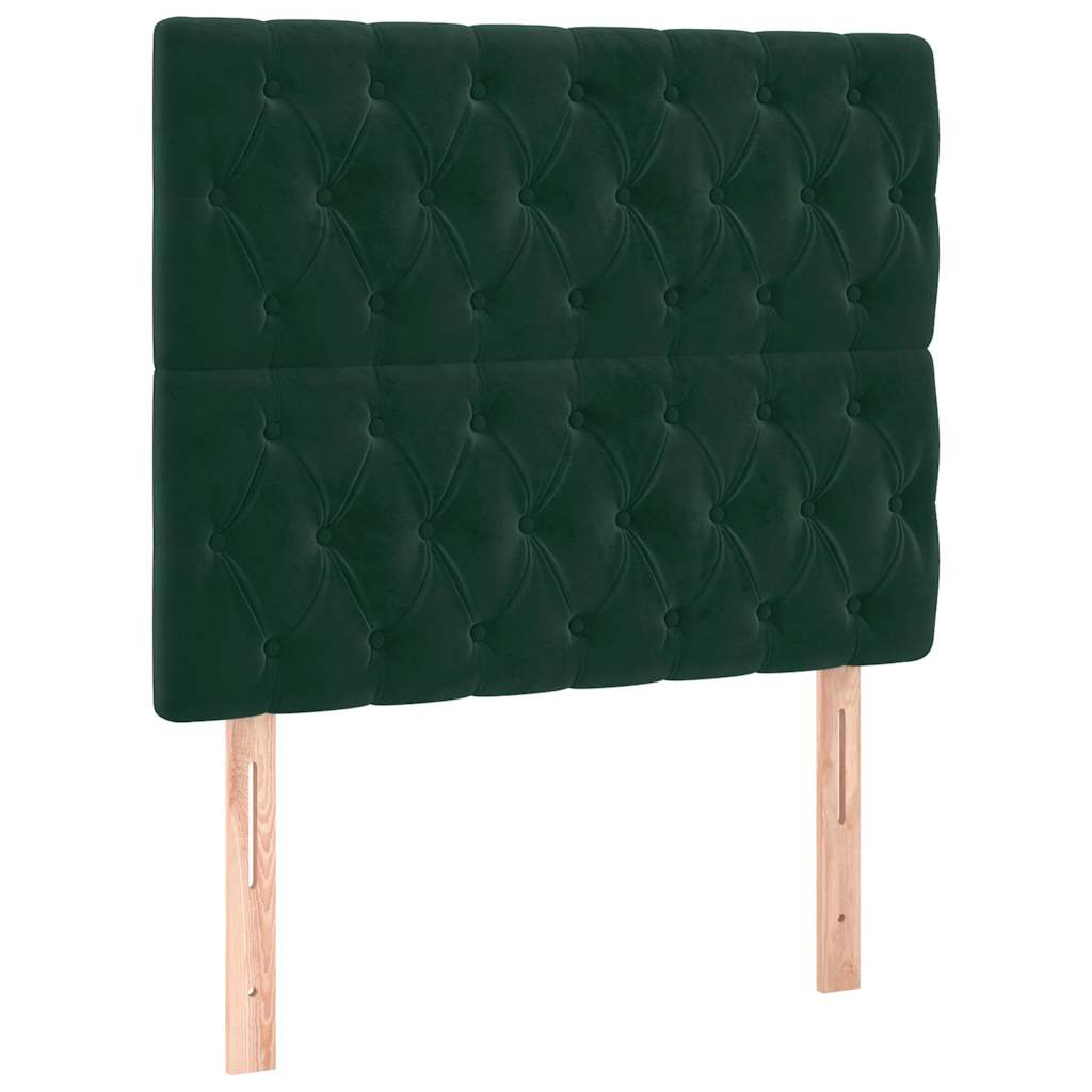 Box spring krevet s madracem tamnozeleni 100x200 cm baršunasti
