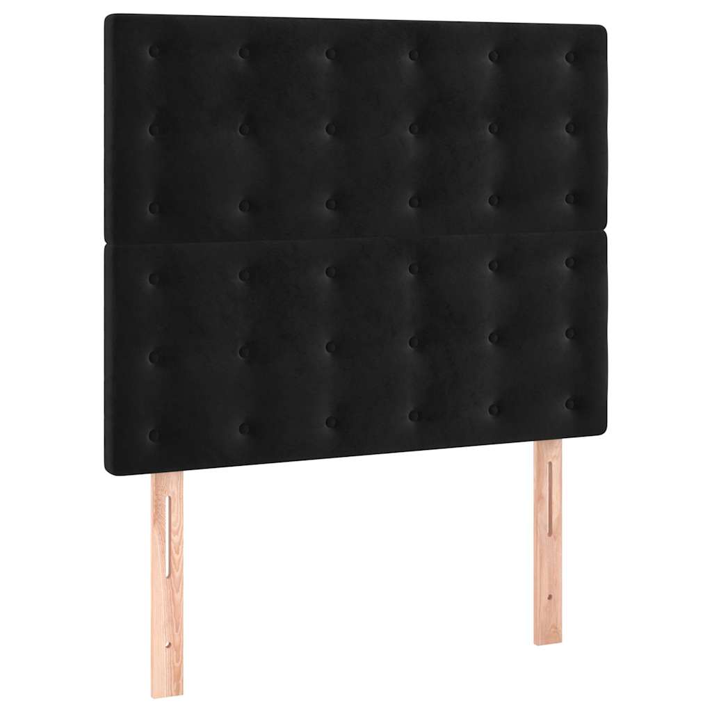 Box spring krevet s madracem crni 80 x 200 cm baršunasti
