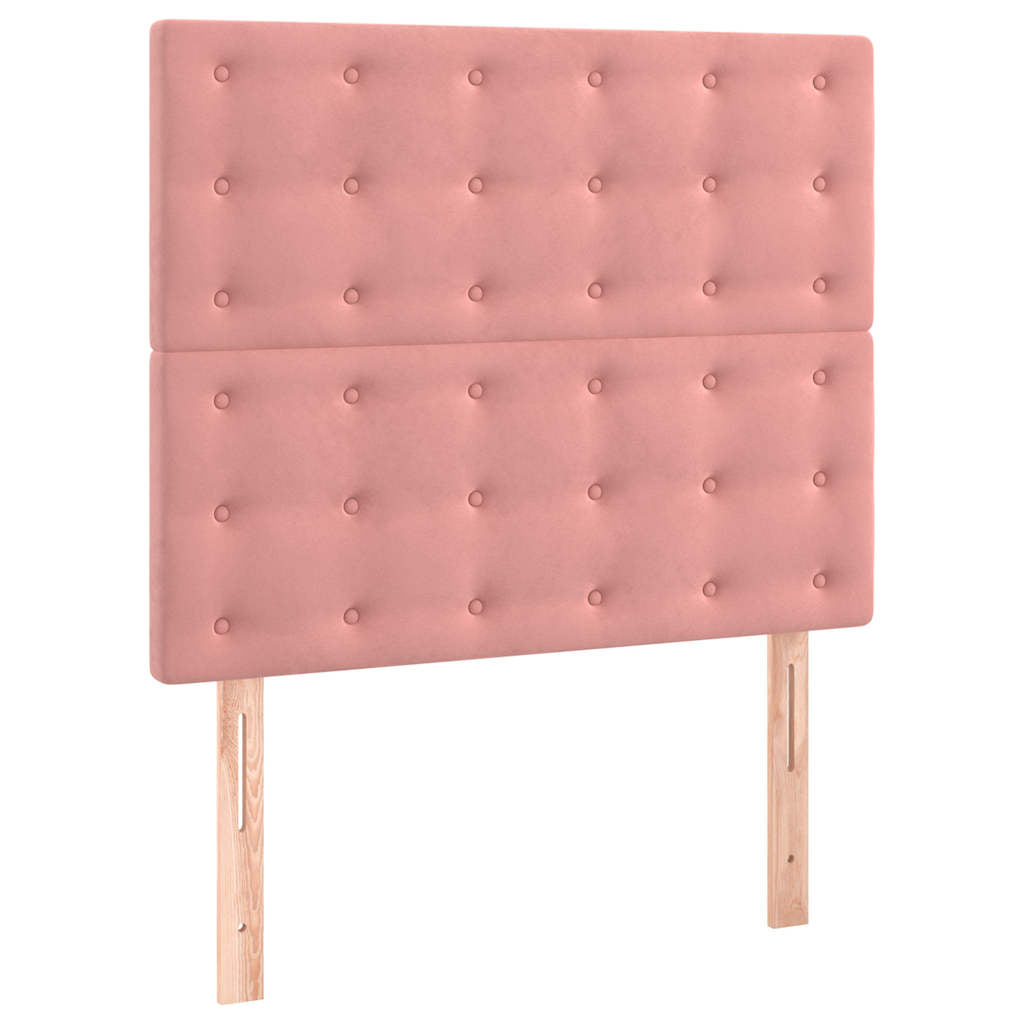 Box spring krevet s madracem ružičasti 100x200 cm baršunasti