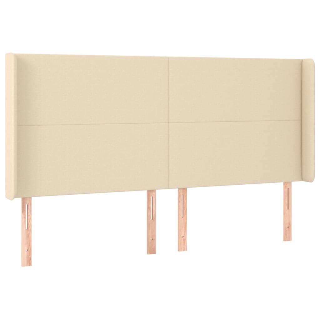 Krevet box spring s madracem LED krem 200x200 cm od tkanine