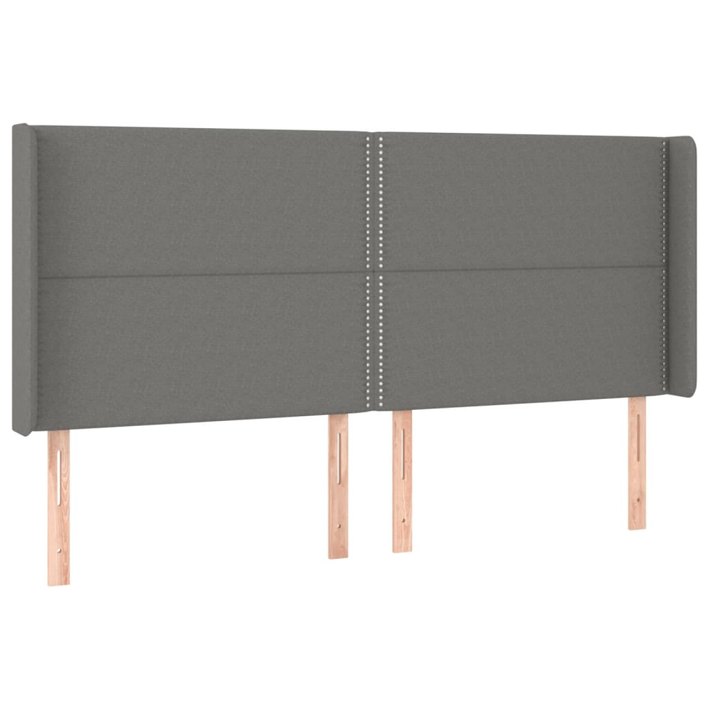 Krevet box spring s madracem LED tamnosivi 180x200 cm tkanina