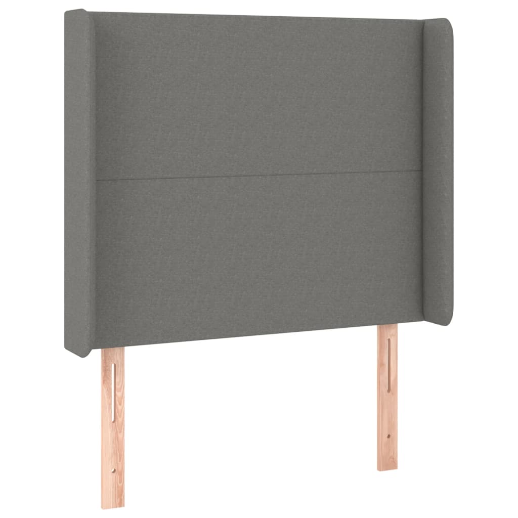 Krevet box spring s madracem LED tamnosivi 80 x 200 cm tkanina