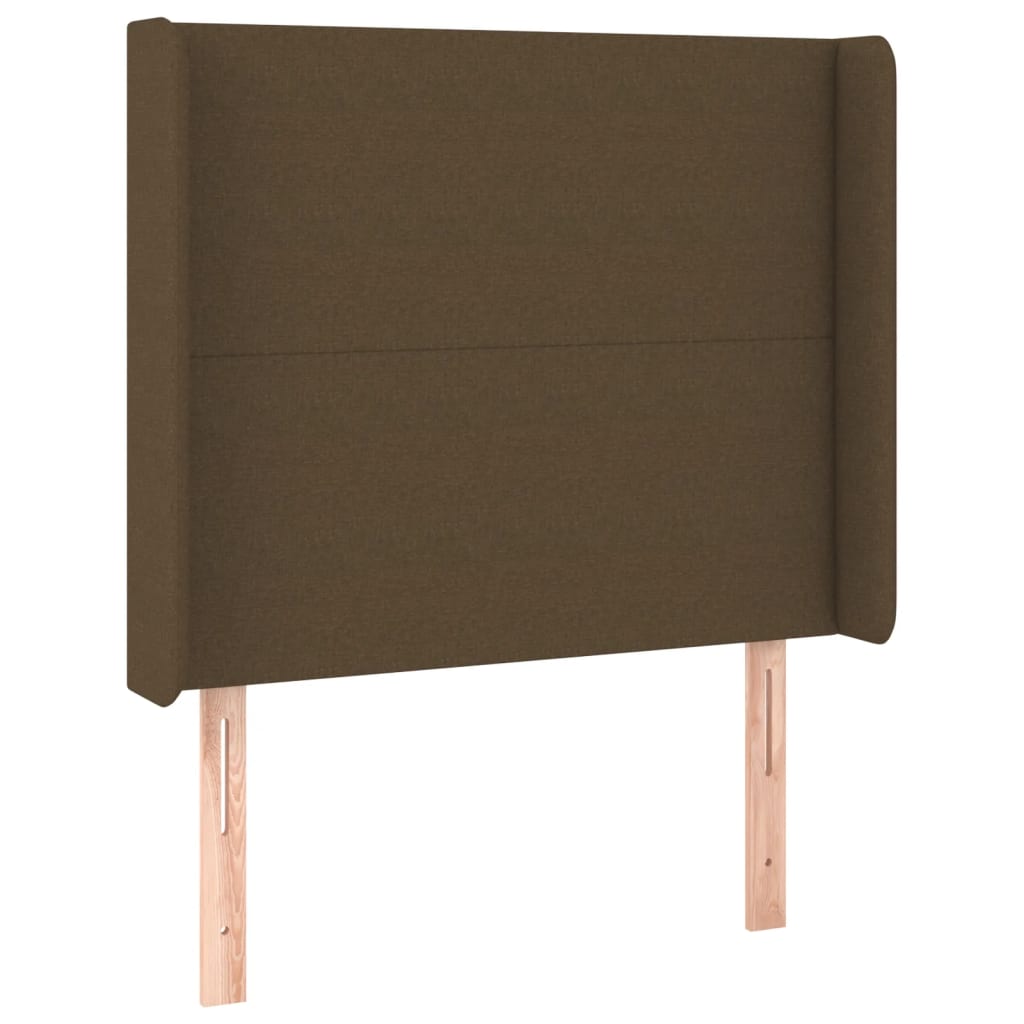 Krevet box spring s madracem LED tamnosmeđi 90x190 cm tkanina