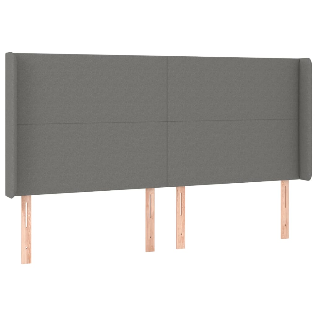 Krevet box spring s madracem LED tamnosivi 160x200 cm tkanina