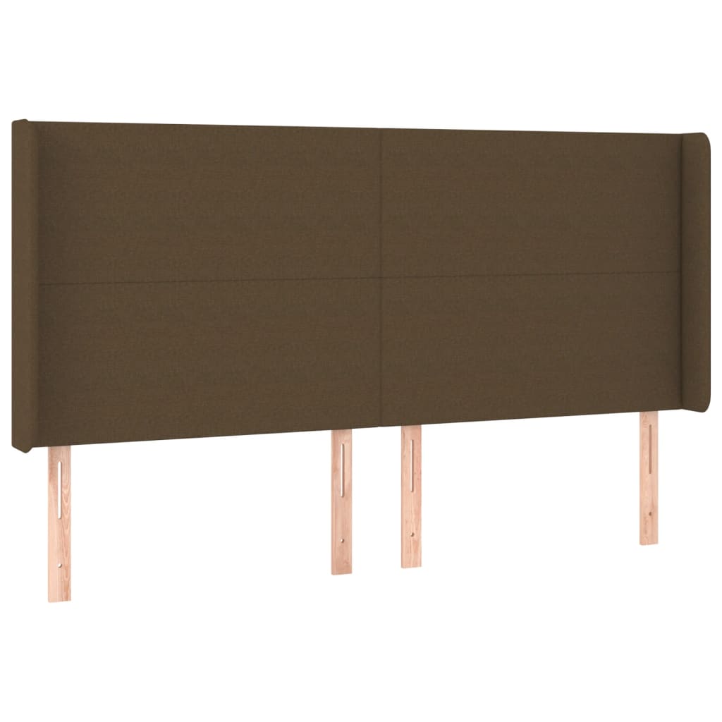 Krevet box spring s madracem LED tamnosmeđi 180x200 cm tkanina