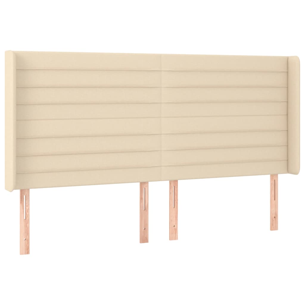 Krevet box spring s madracem LED krem 200x200 cm od tkanine