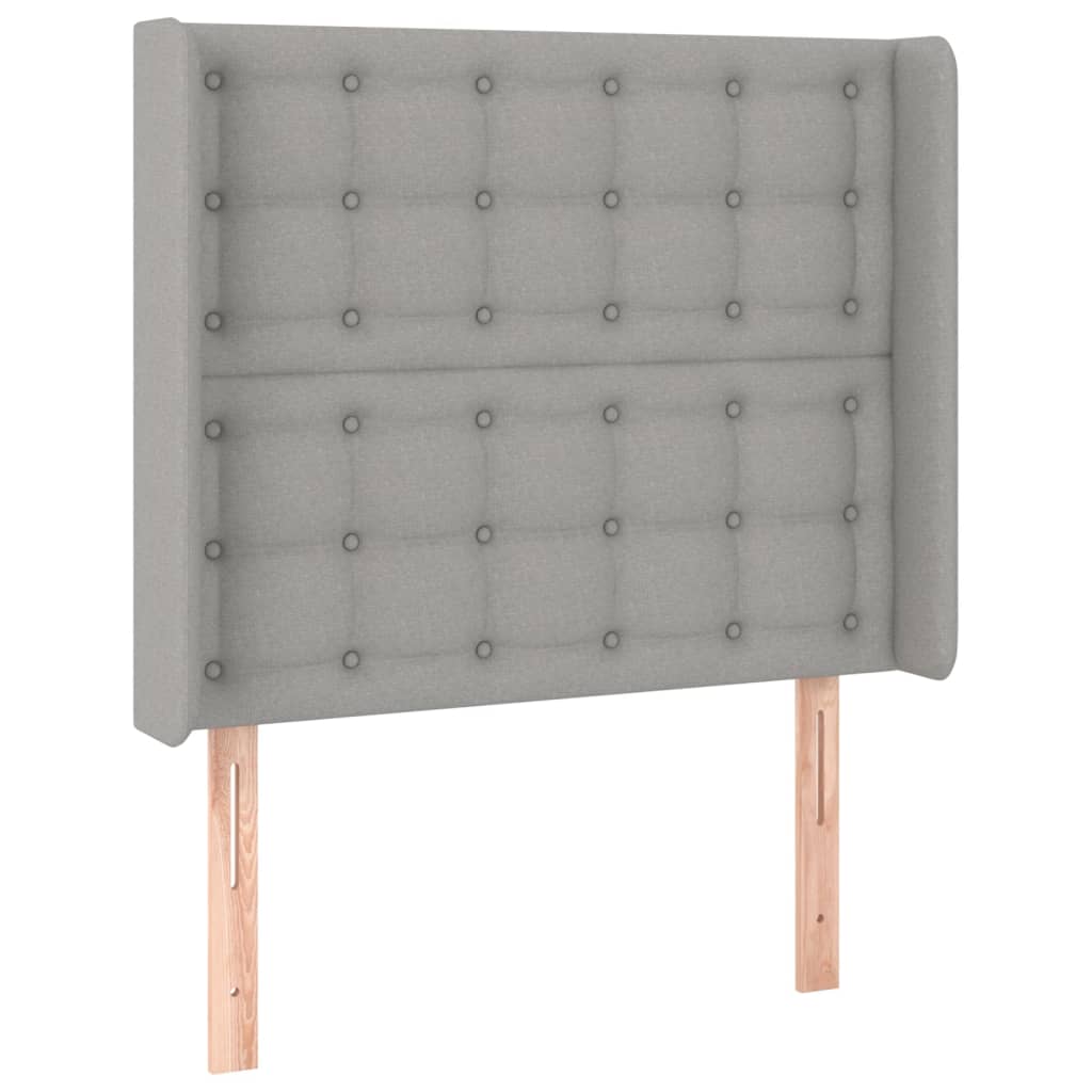 Krevet box spring s madracem LED svjetlosivi 80x200 cm tkanina