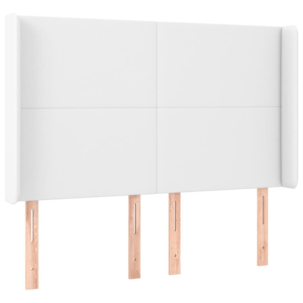 Krevet box spring s madracem LED bijeli 140x200 cm umjetna koža