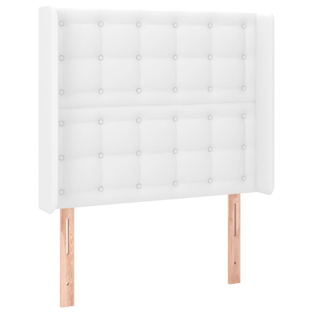 Krevet box spring s madracem LED bijeli 90x200 cm umjetna koža