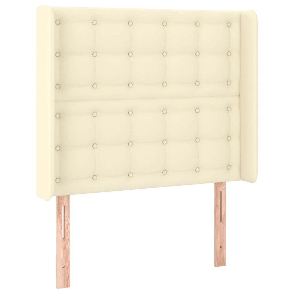 Krevet box spring s madracem LED krem 100x200cm od umjetne kože