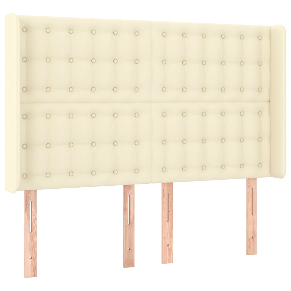 Krevet box spring s madracem LED krem 140x190cm od umjetne kože