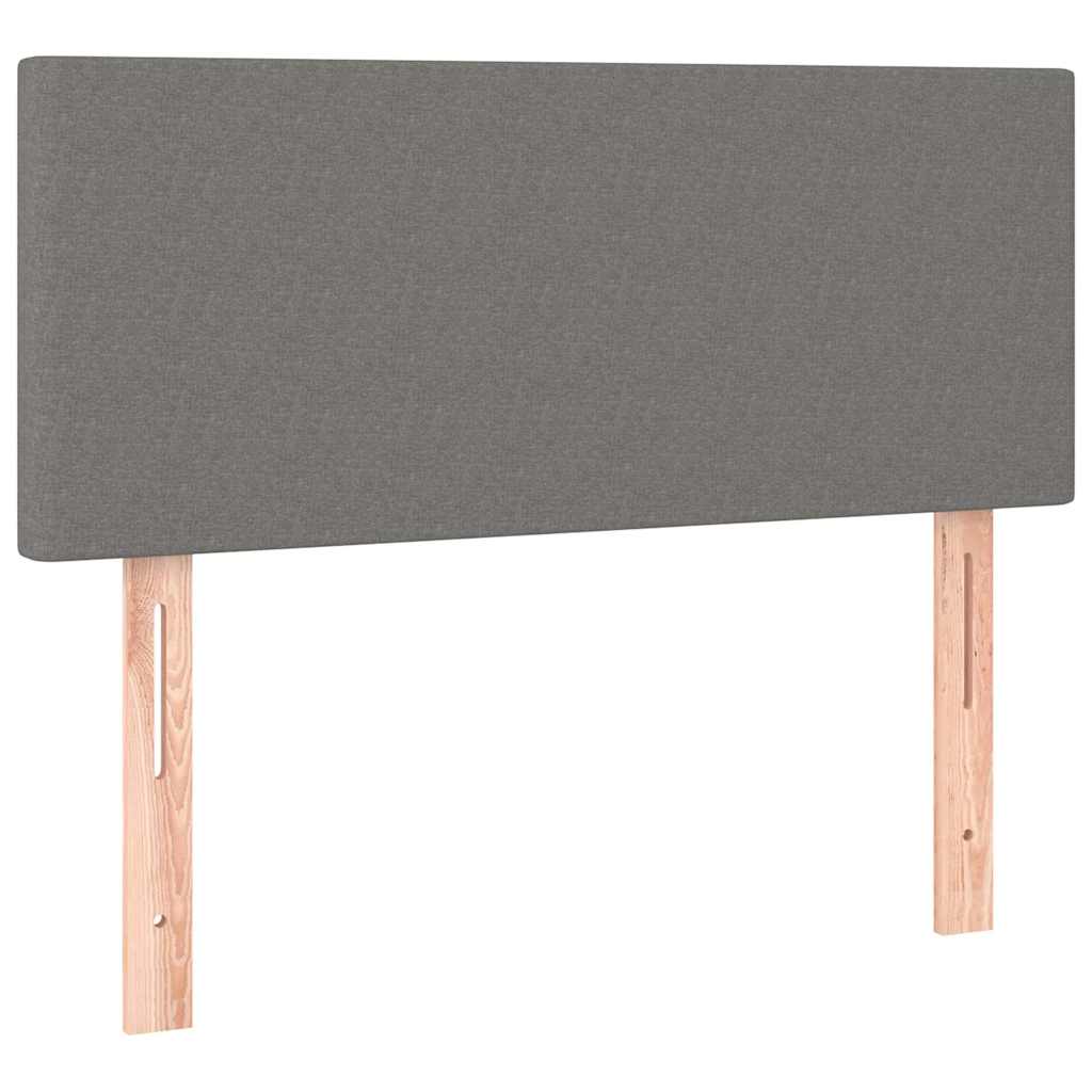 Krevet box spring s madracem LED tamnosivi 120 x 200 cm tkanina