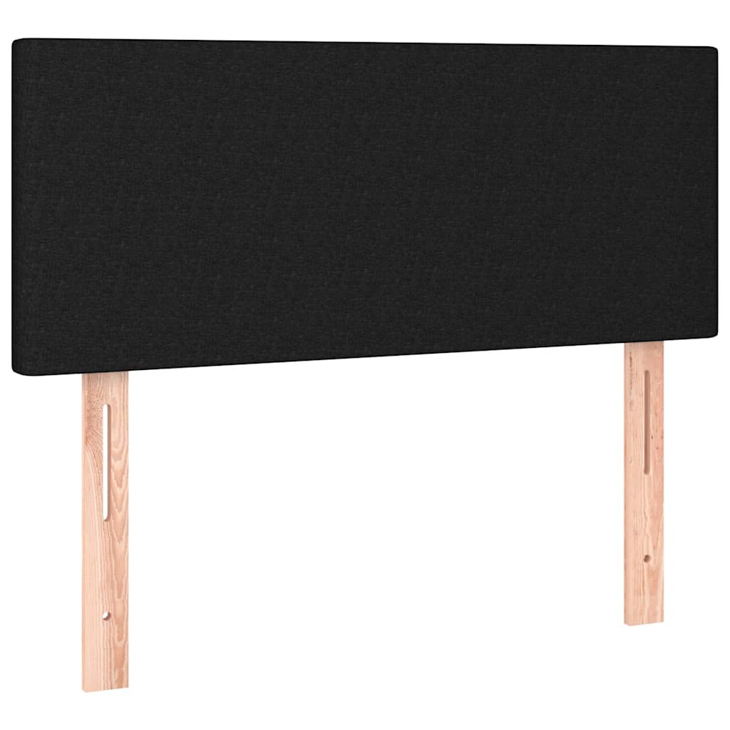 Krevet box spring s madracem LED crni 120 x 200 cm od tkanine