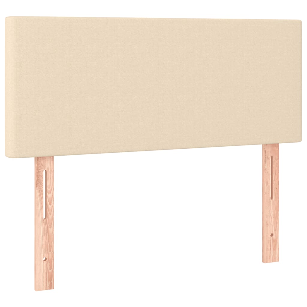 Krevet box spring s madracem LED krem 120 x 200 cm od tkanine