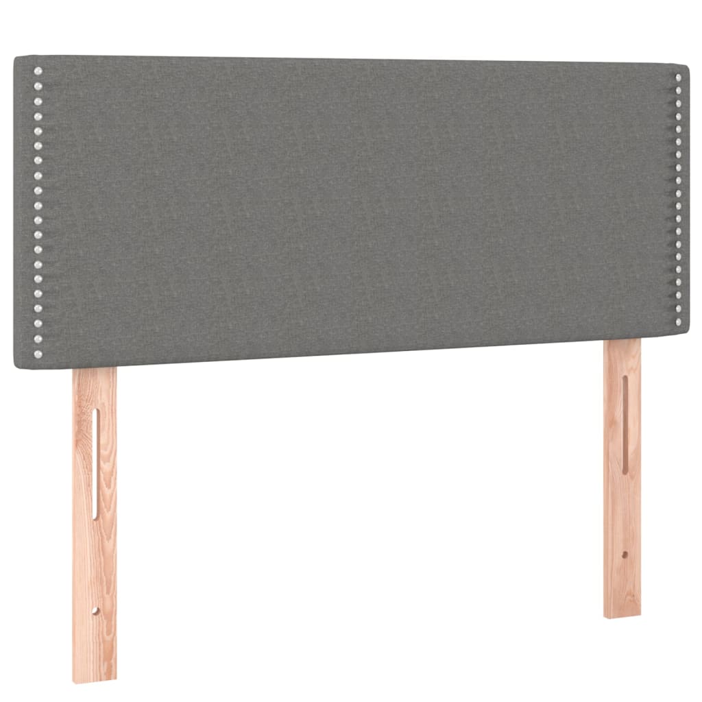 Krevet box spring s madracem LED tamnosivi 90x200 cm tkanina