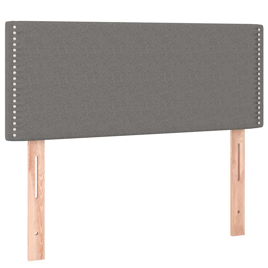 Krevet box spring s madracem LED tamnosivi 100x200 cm tkanina