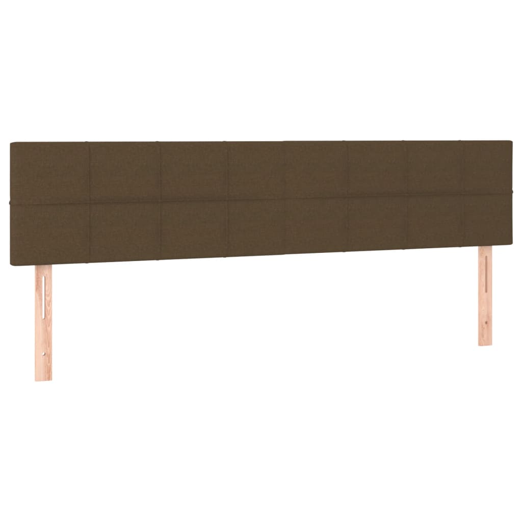 Krevet box spring s madracem LED tamnosmeđi 160x200 cm tkanina