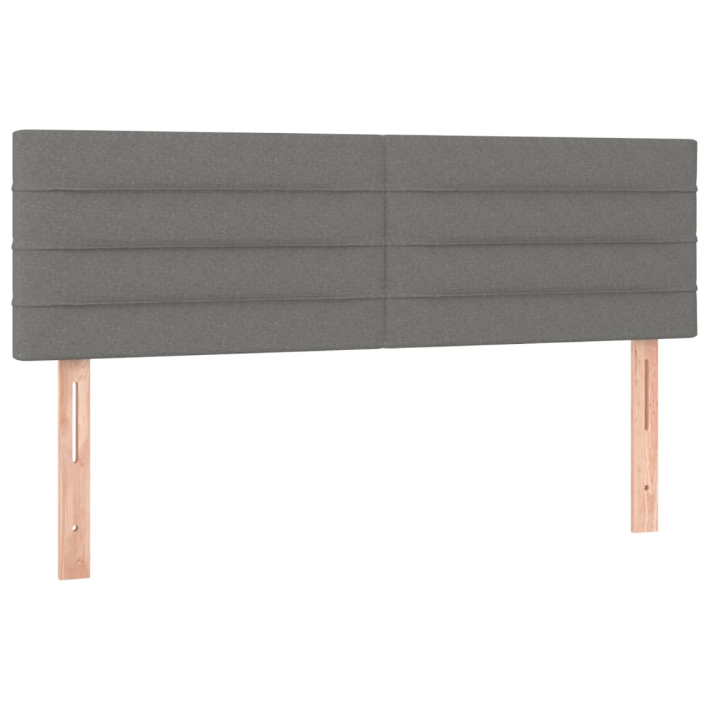 Krevet box spring s madracem LED tamnosivi 140x200 cm tkanina