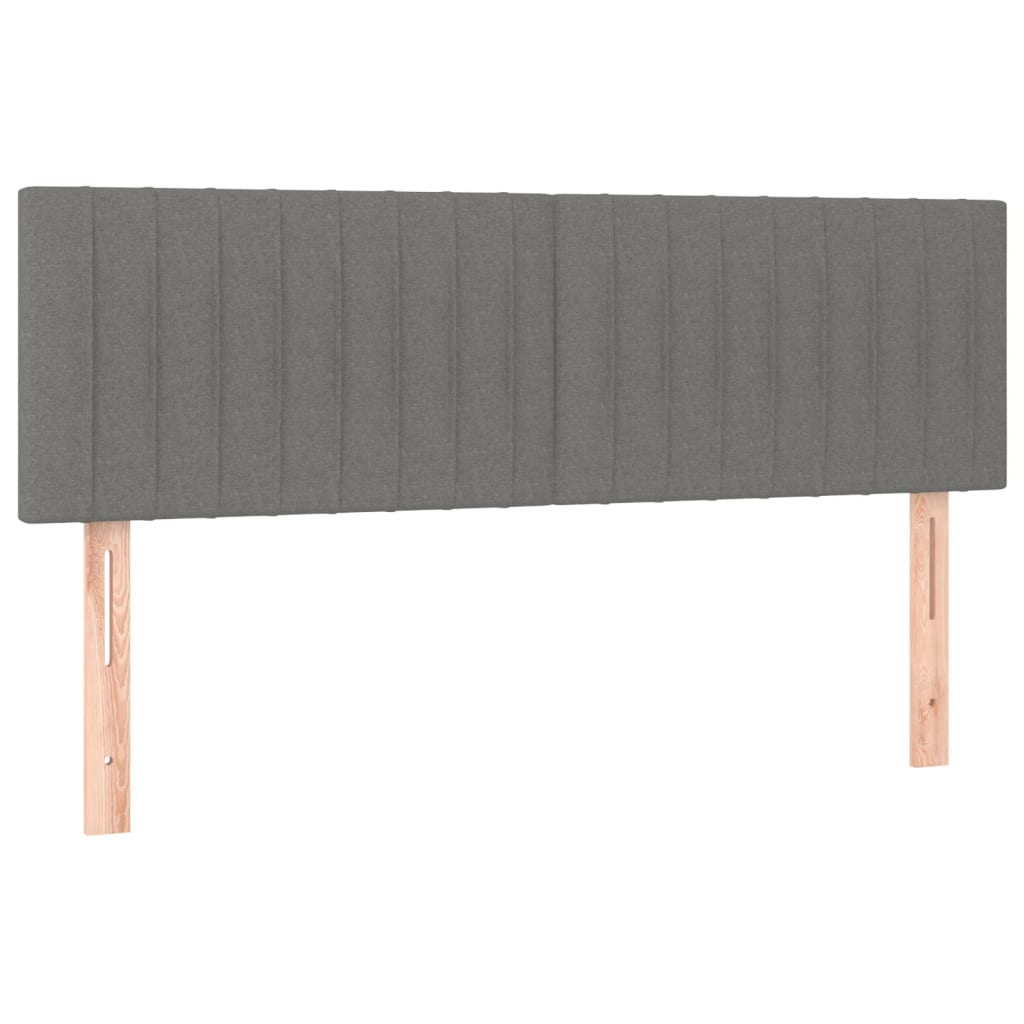 Krevet box spring s madracem LED tamnosivi 140x200 cm tkanina