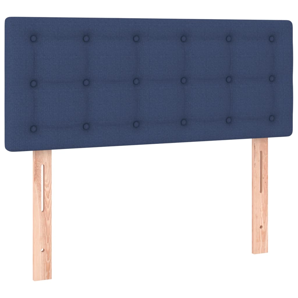 Krevet box spring s madracem LED plavi 80 x 200 cm od tkanine
