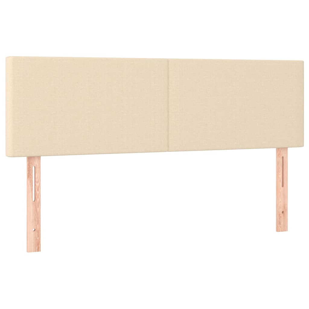 Krevet box spring s madracem LED krem 140x190 cm od tkanine