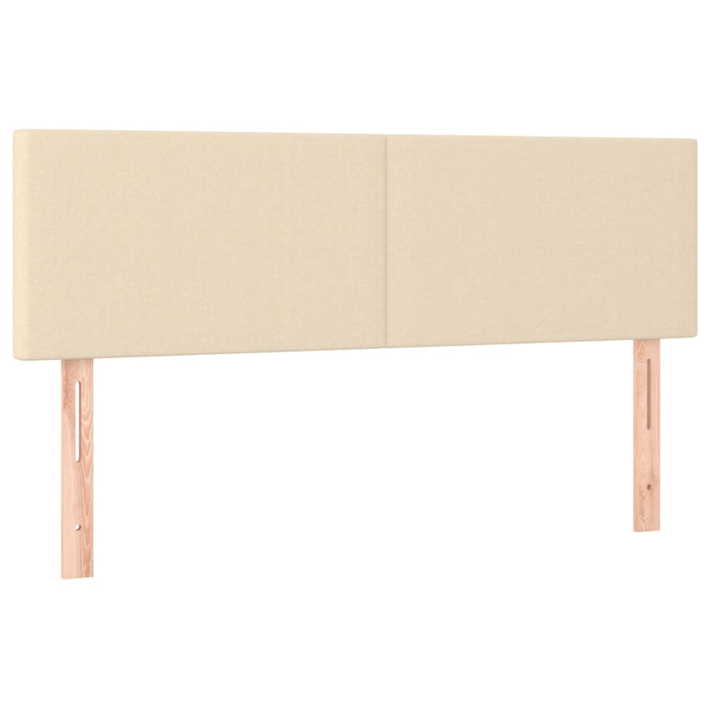 Krevet box spring s madracem LED krem 140x190 cm od tkanine