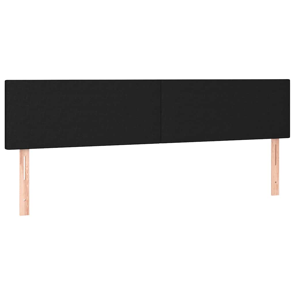 Krevet box spring s madracem LED crni 180x200 cm od tkanine
