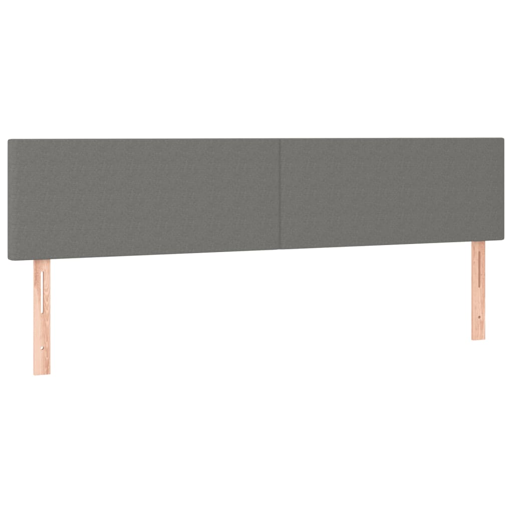 Krevet box spring s madracem LED tamnosivi 200x200 cm tkanina