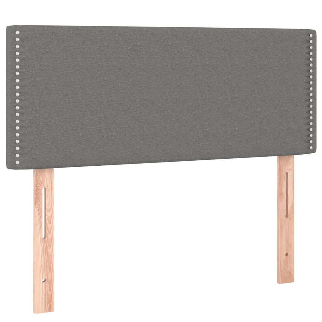 Krevet box spring s madracem LED tamnosivi 80 x 200 cm tkanina