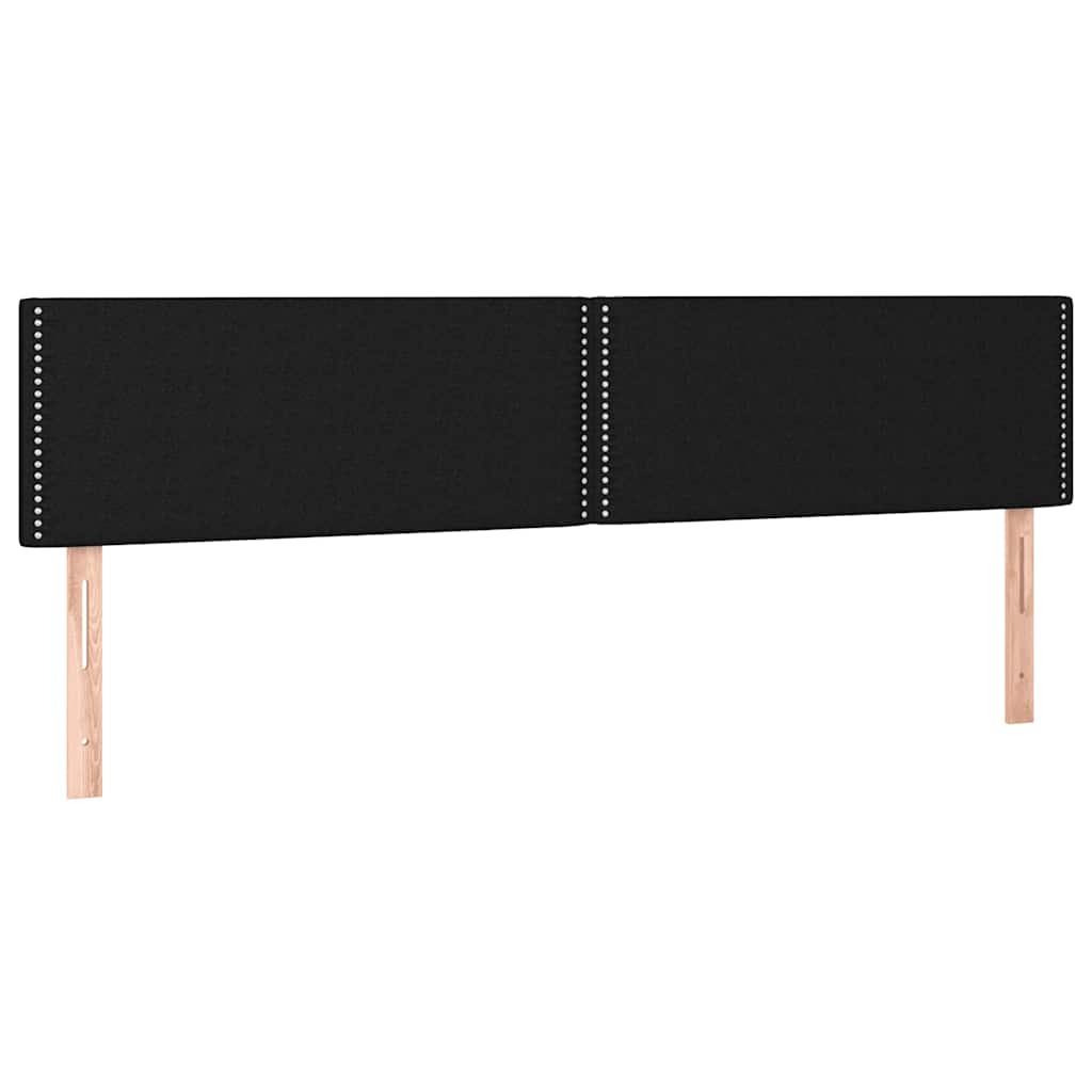 Krevet box spring s madracem LED crni 180x200 cm od tkanine