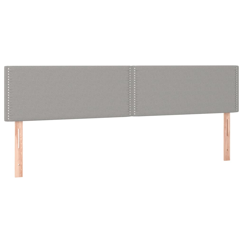 Krevet box spring s madracem LED svjetlosivi 200x200 cm tkanina