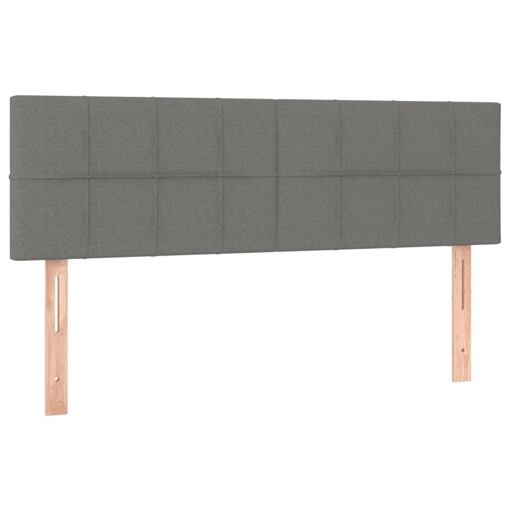 Krevet box spring s madracem LED tamnosivi 140x190 cm tkanina
