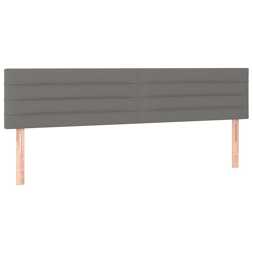 Krevet box spring s madracem LED tamnosivi 160x200 cm tkanina