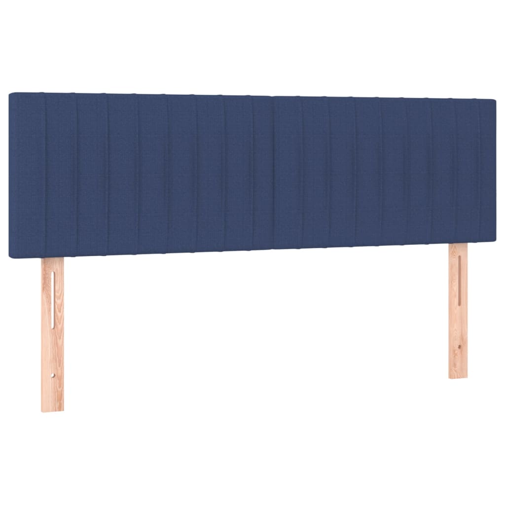 Krevet box spring s madracem LED plavi 140x190 cm od tkanine