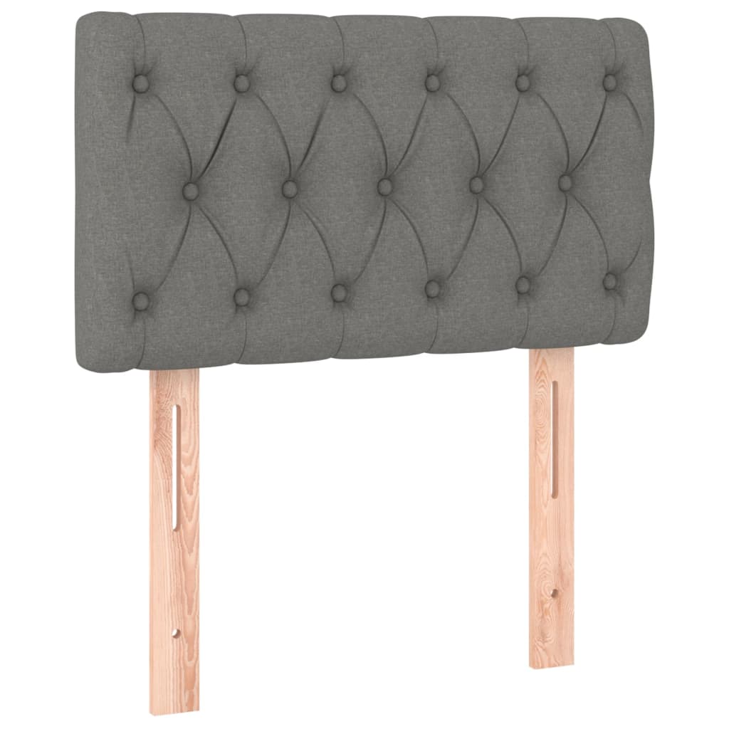 Krevet box spring s madracem LED tamnosivi 80 x 200 cm tkanina