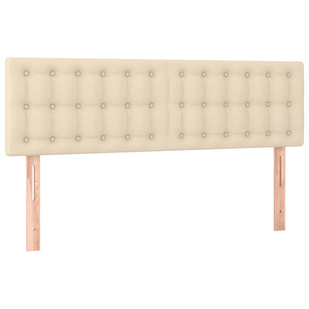 Krevet box spring s madracem LED krem 140x200 cm od tkanine
