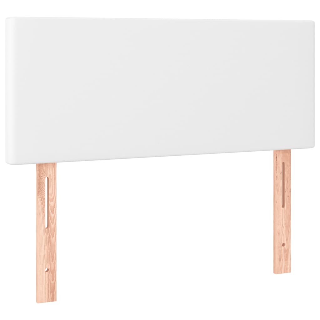 Krevet box spring s madracem LED bijeli 80x200 cm umjetna koža