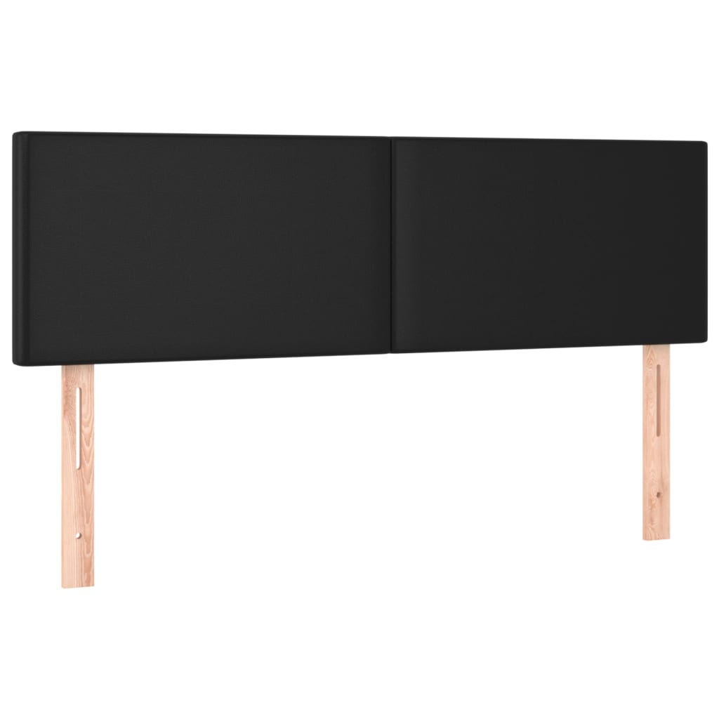 Krevet box spring s madracem LED crni 140 x 190 cm umjetna koža