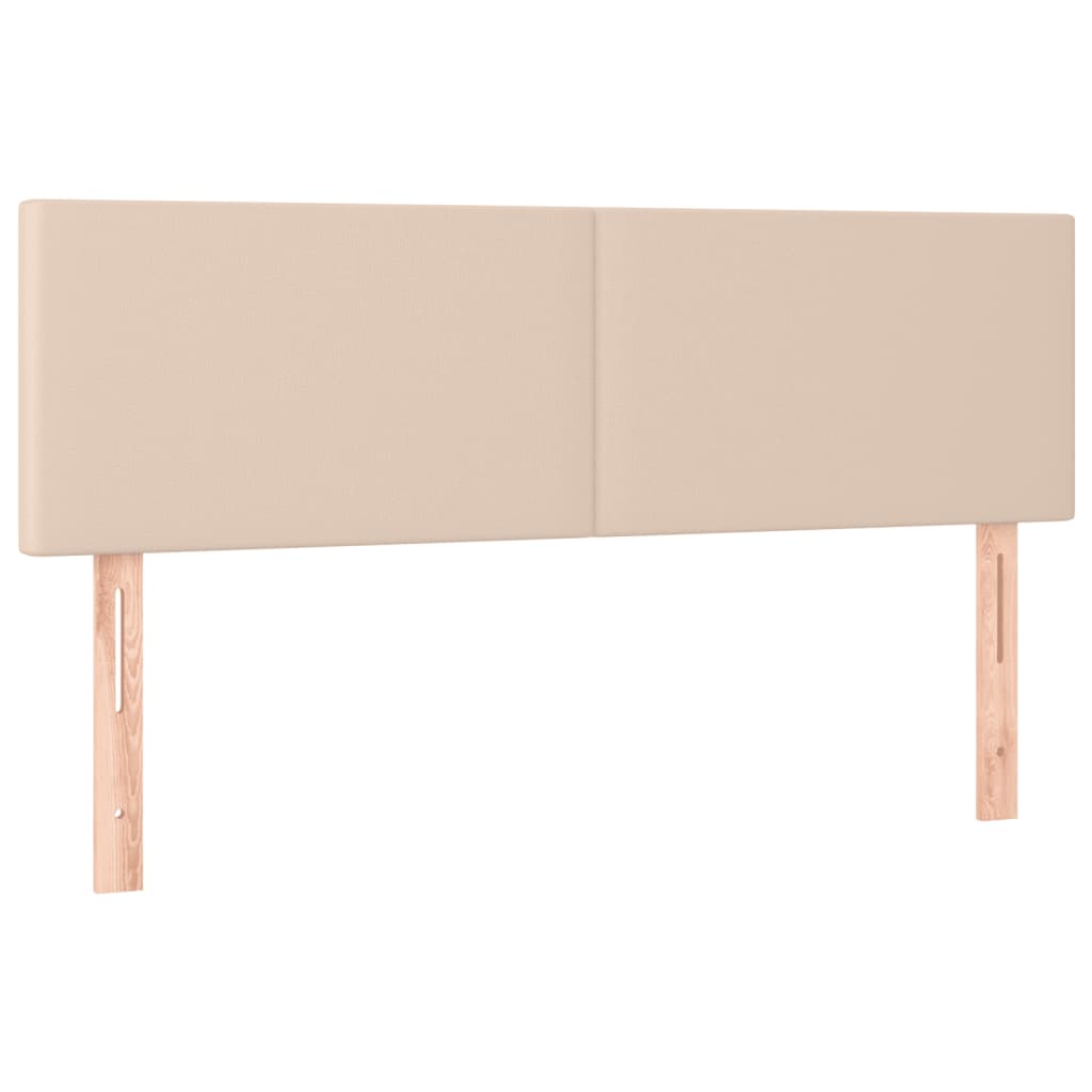 Krevet box spring madrac LED cappuccino 140x190cm umjetna koža