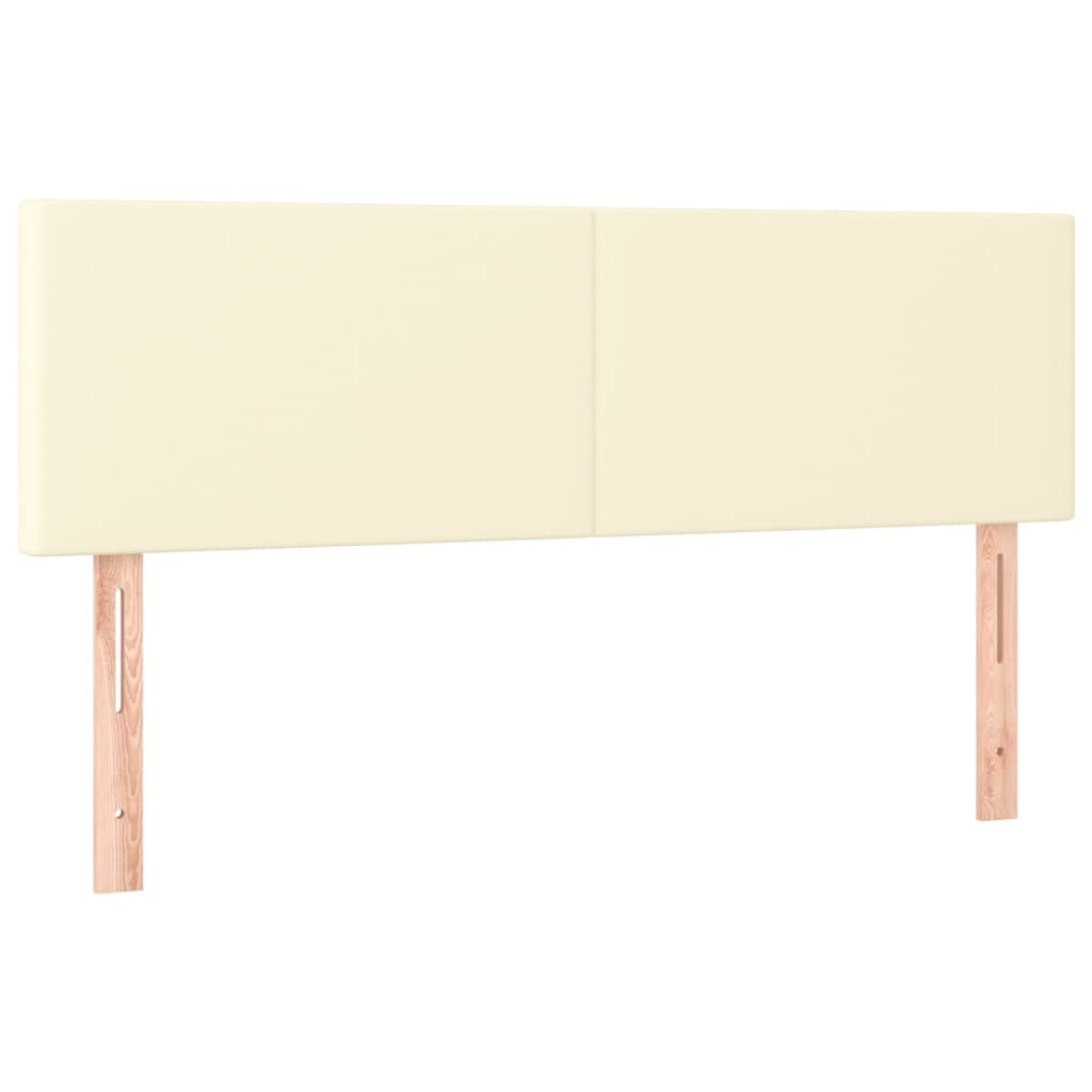 Krevet box spring s madracem LED krem 140x200cm od umjetne kože
