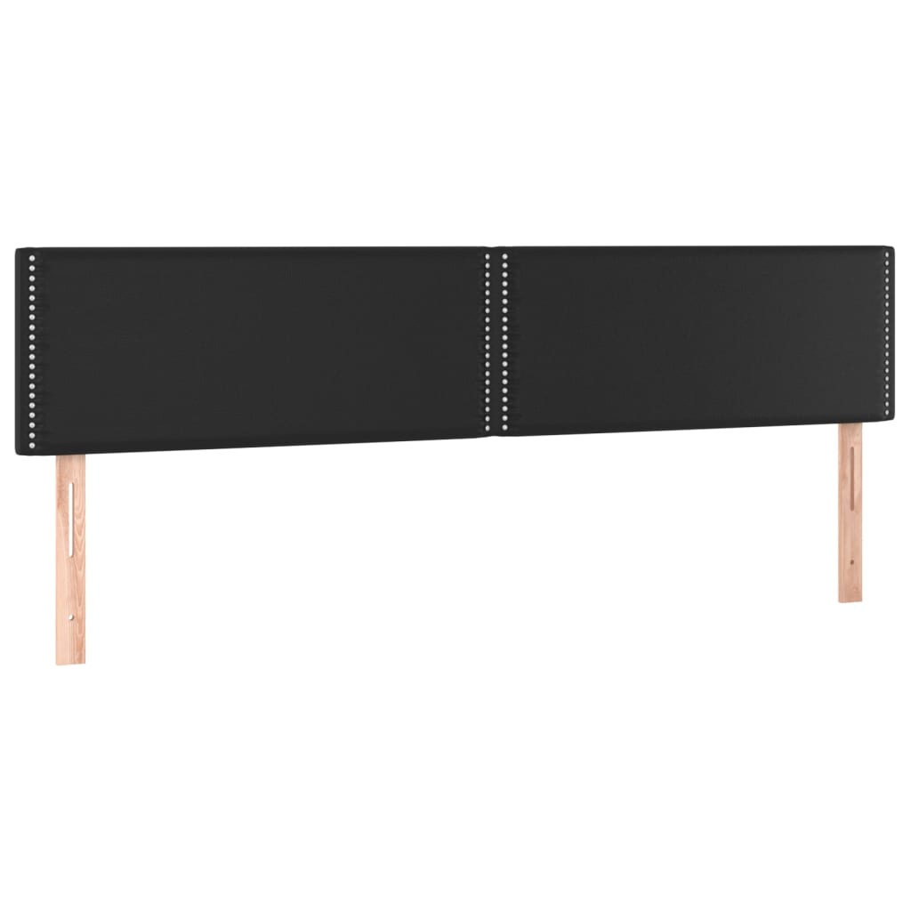 Krevet box spring s madracem LED crni 200x200cm od umjetne kože