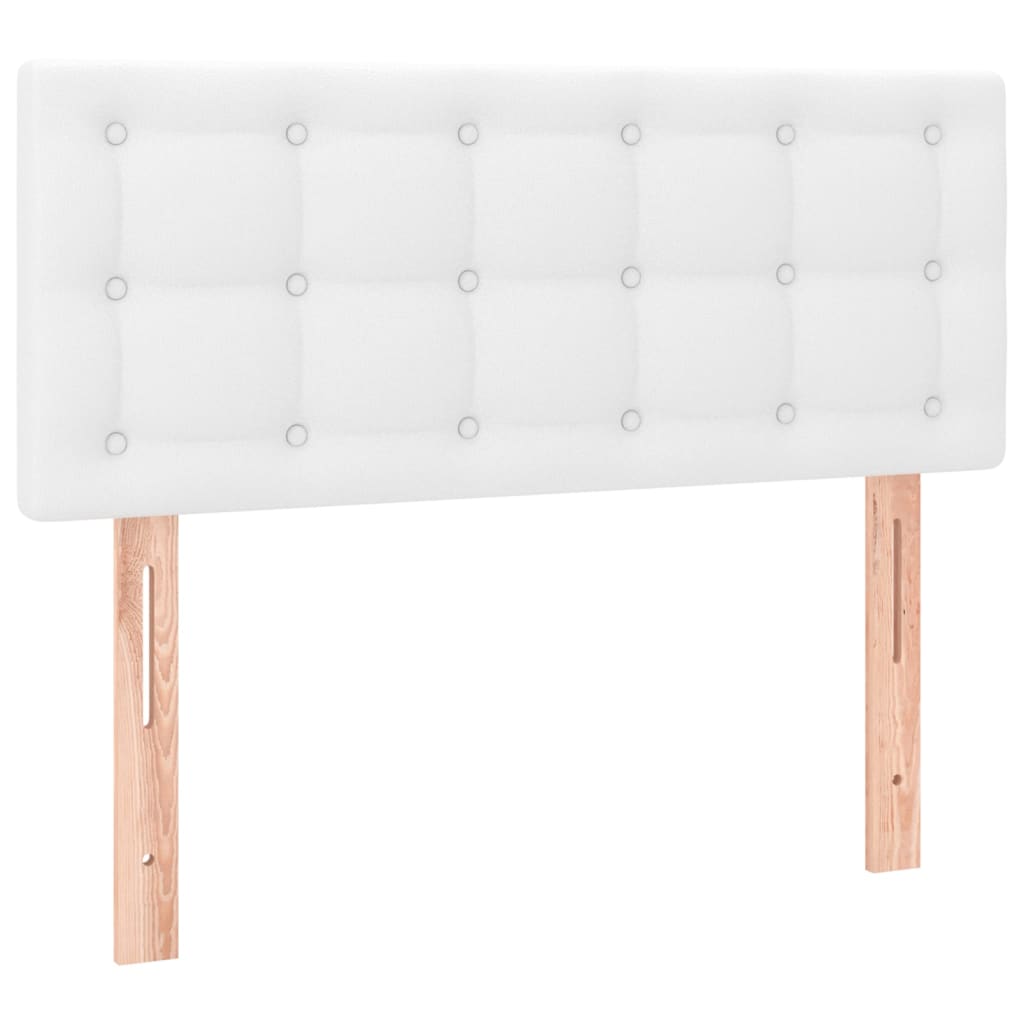 Krevet box spring s madracem LED bijeli 80x200 cm umjetna koža