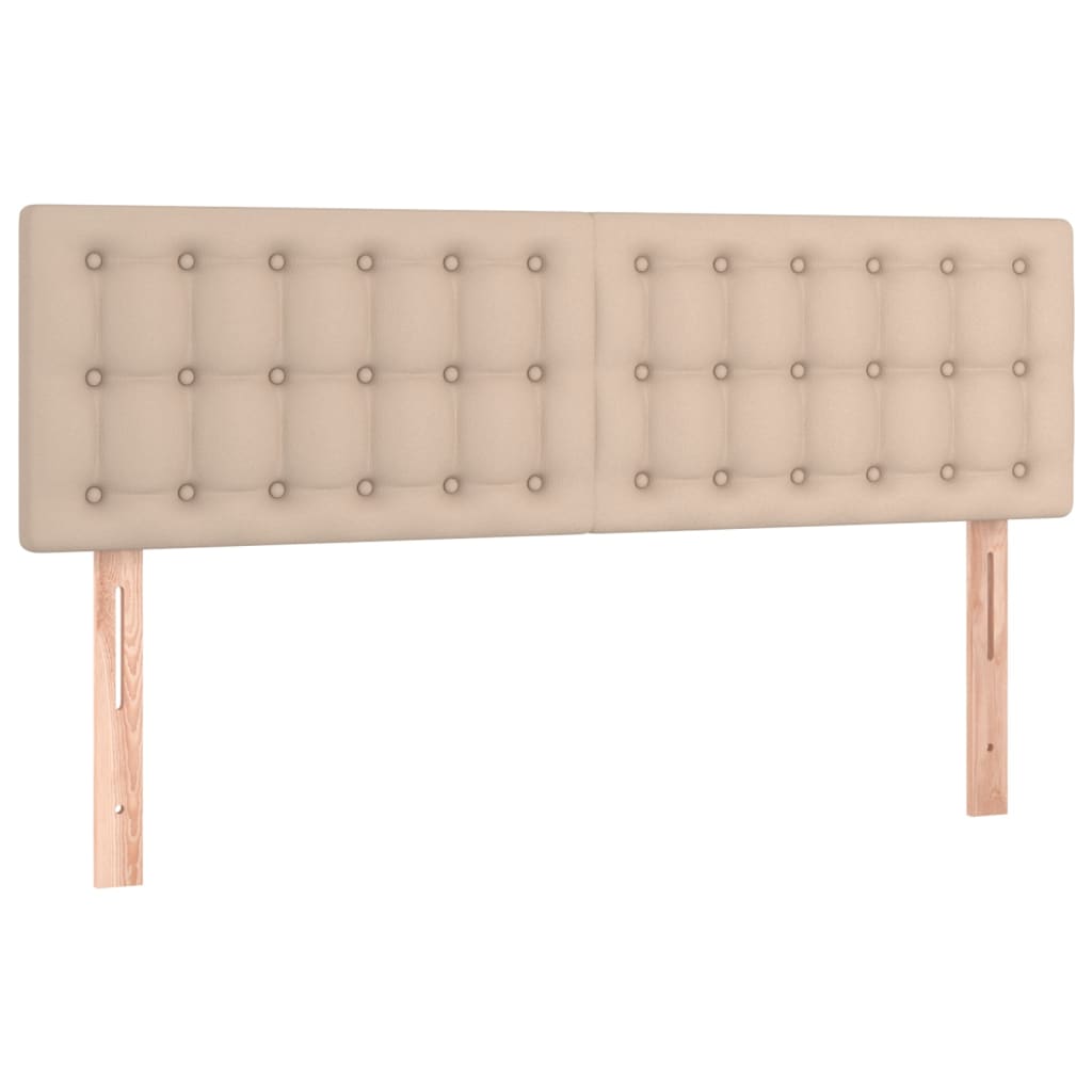 Krevet box spring madrac LED cappuccino 140x190cm umjetna koža