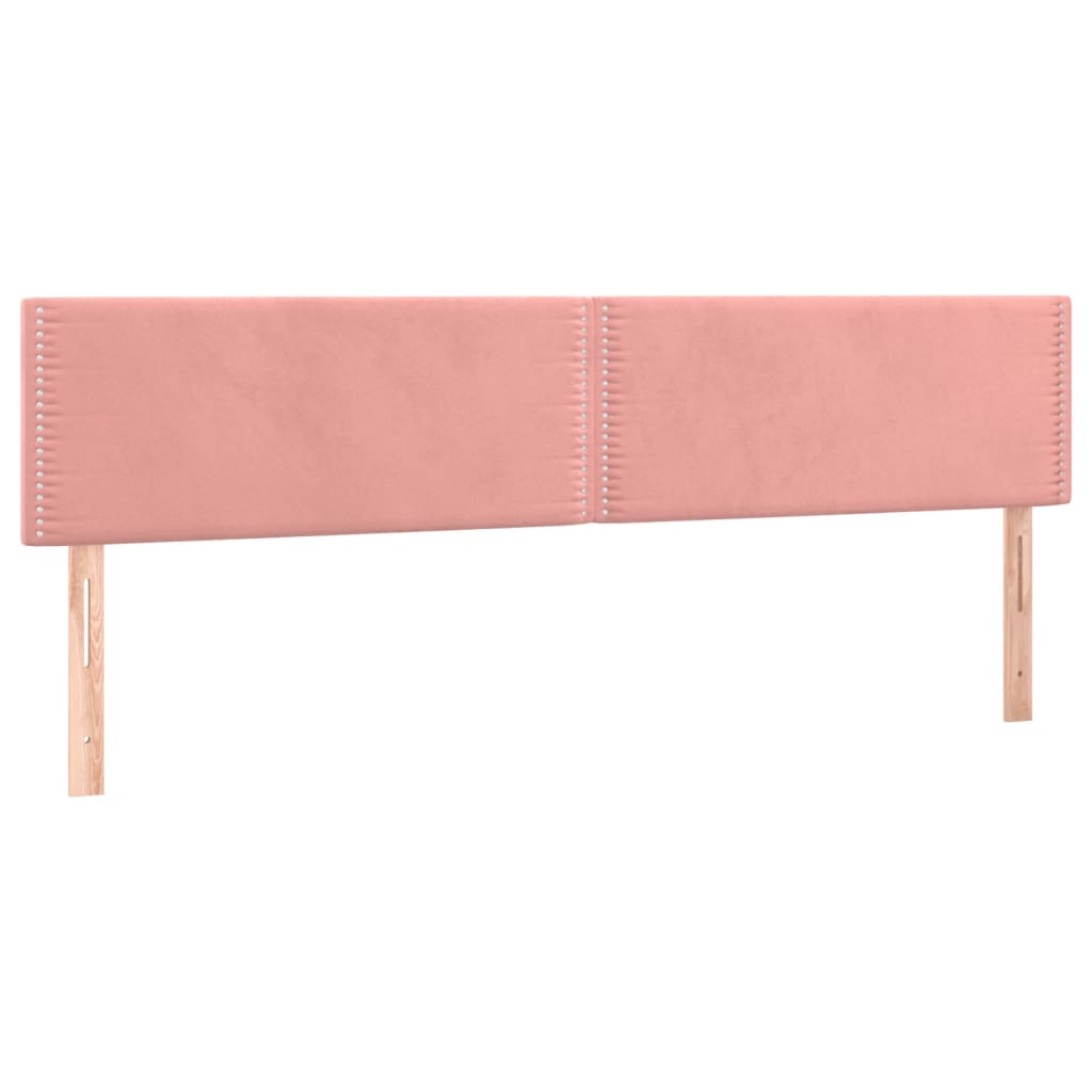 Krevet box spring s madracem LED ružičasti 180x200cm baršunasti