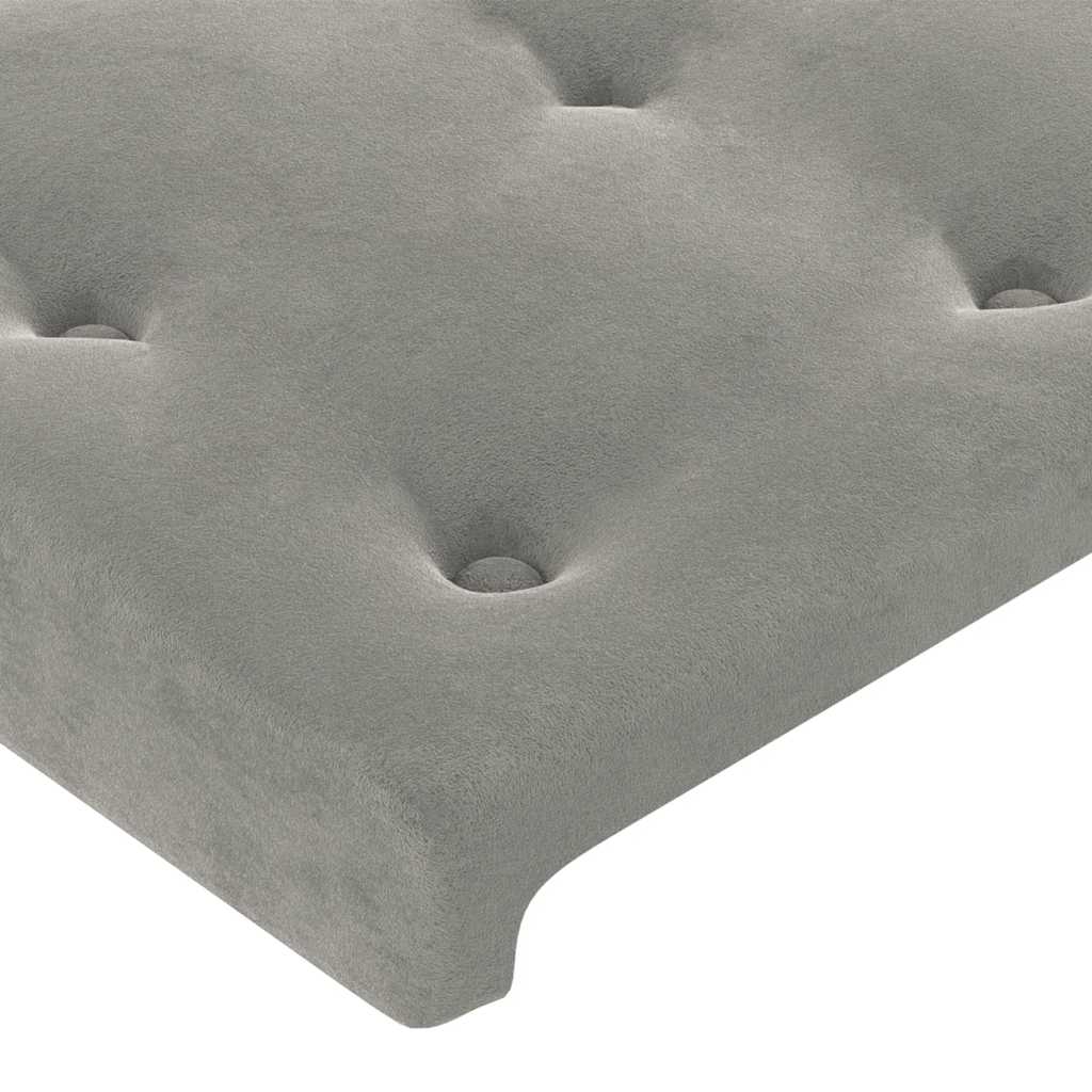 Krevet box spring s madracem LED svjetlosivi 80x200 cm baršun