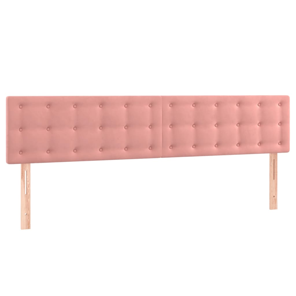 Krevet box spring s madracem LED ružičasti 180x200cm baršunasti