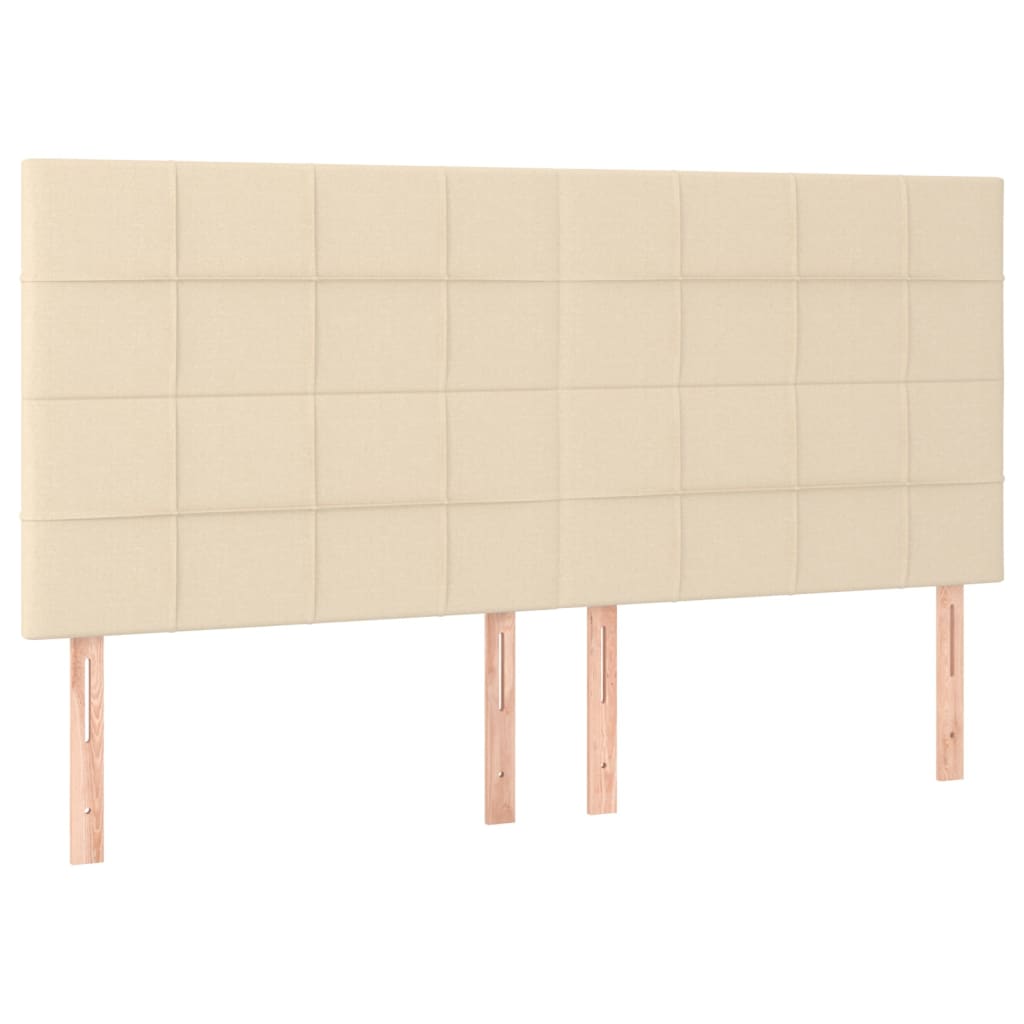 Krevet box spring s madracem LED krem 180x200 cm od tkanine