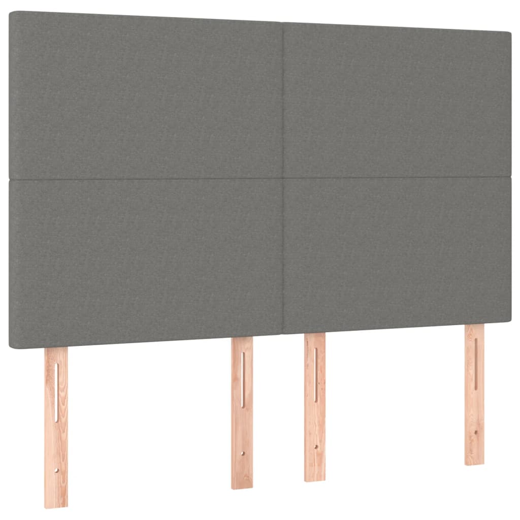 Krevet box spring s madracem LED tamnosivi 140x190 cm tkanina