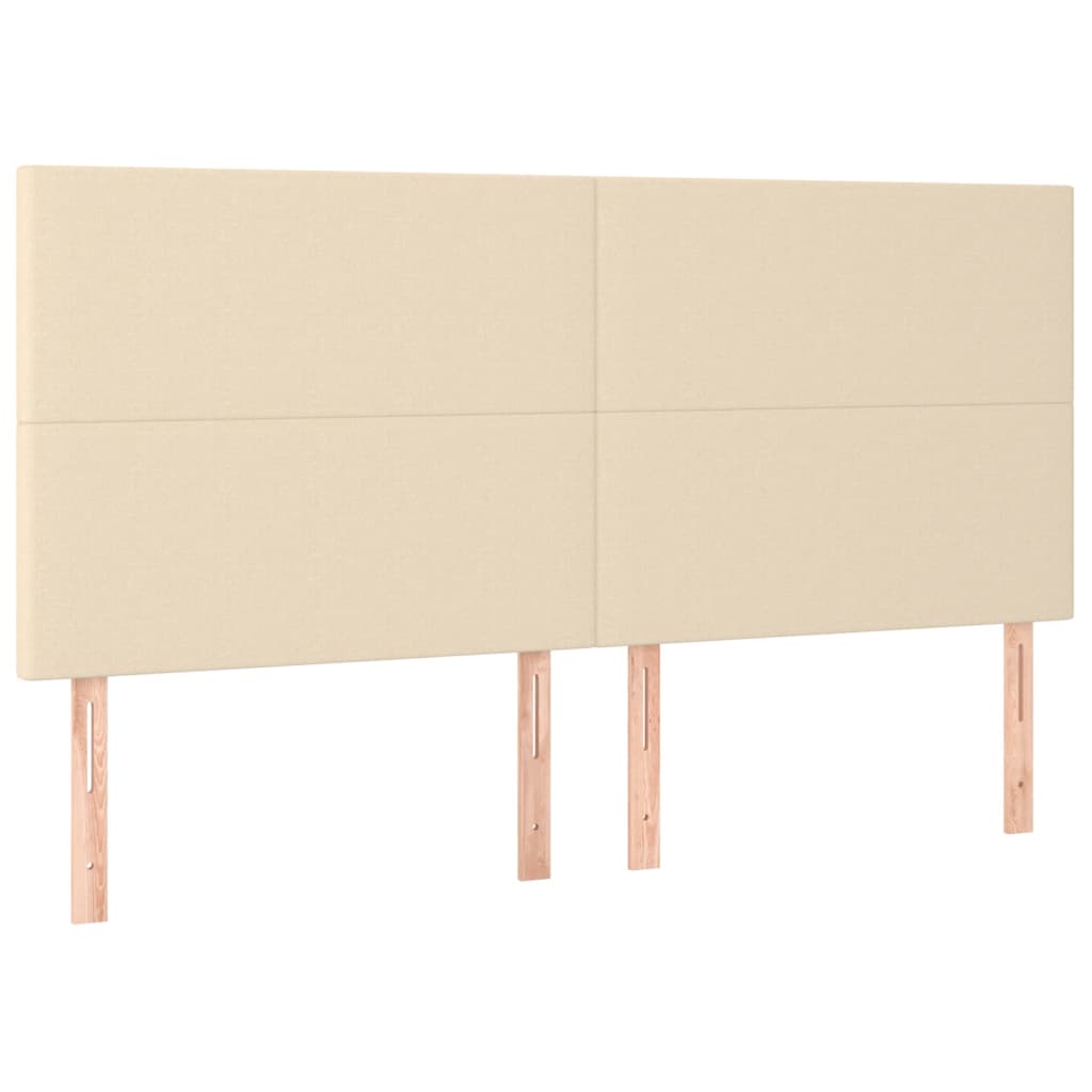 Krevet box spring s madracem LED krem 180x200 cm od tkanine